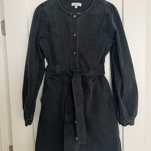 Black denim dress